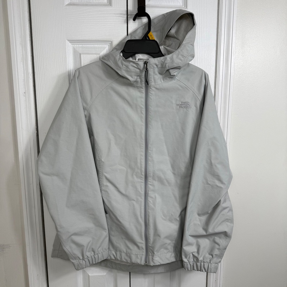 The North Face HyVent Rain Jacket Large Grey Gorpcore Waterproof Hooded Shell